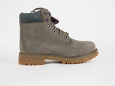 Juniors Timberland 6 In Premium A1B96 Grey Leather Nubuck Lace Up Chukka Boots